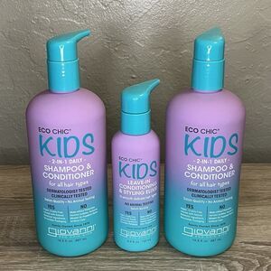 Eco Chic® Kids 2-In-1 Daily Shampoo  Conditioner Leave In Conditioner Styling